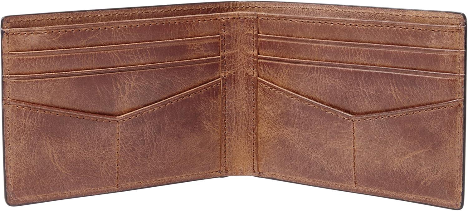 imageFossil Mens Leather Slim Minimalist Bifold Front Pocket Wallet for MenDerrick Brown