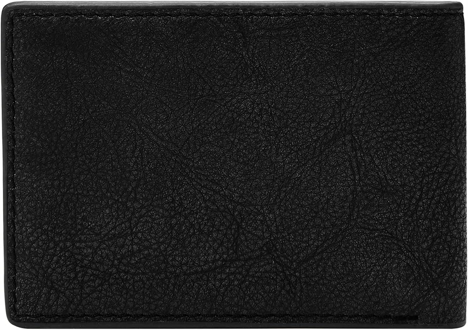 imageFossil Mens Leather Slim Minimalist Bifold Front Pocket Wallet for MenSlate BlackGray