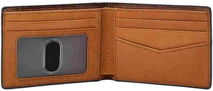 imageFossil Mens Leather Slim Minimalist Bifold Front Pocket Wallet for MenSteven Medium Brown