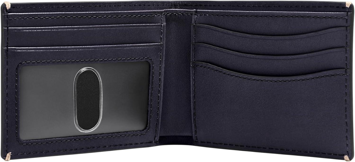 imageFossil Mens Leather Slim Minimalist Bifold Front Pocket Wallet for MenWestover Blue