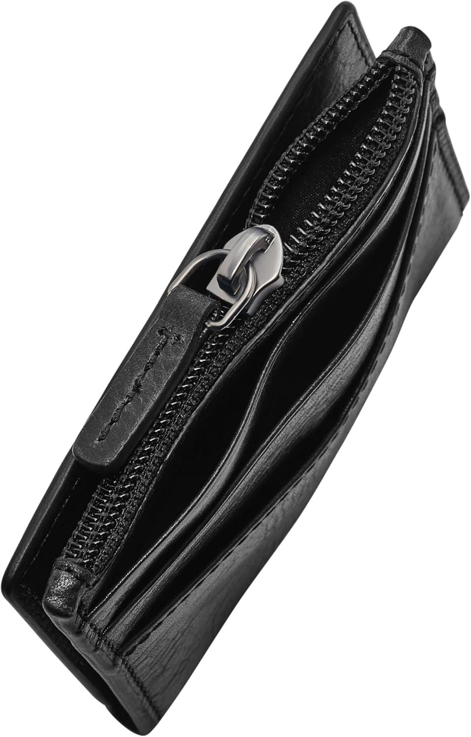 imageFossil Mens Leather Slim Minimalist Card Case Front Pocket WalletAndrew Black
