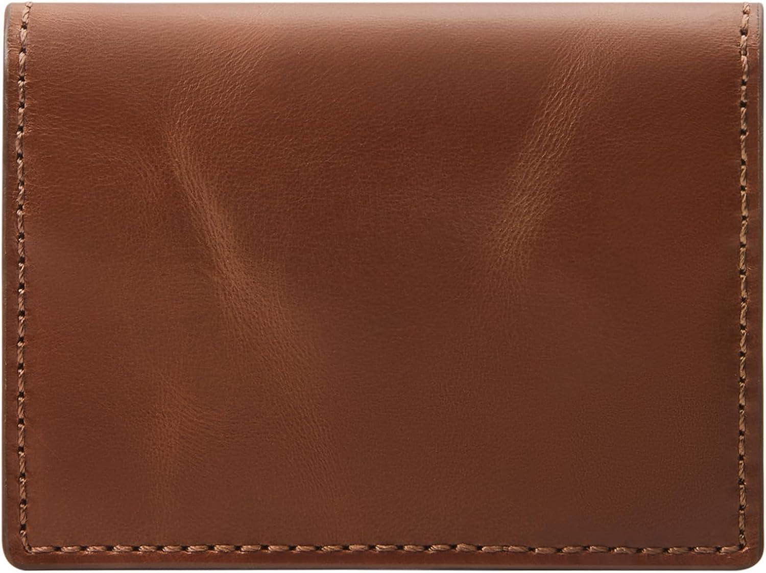imageFossil Mens Leather Slim Minimalist Card Case Front Pocket WalletHayes Brown