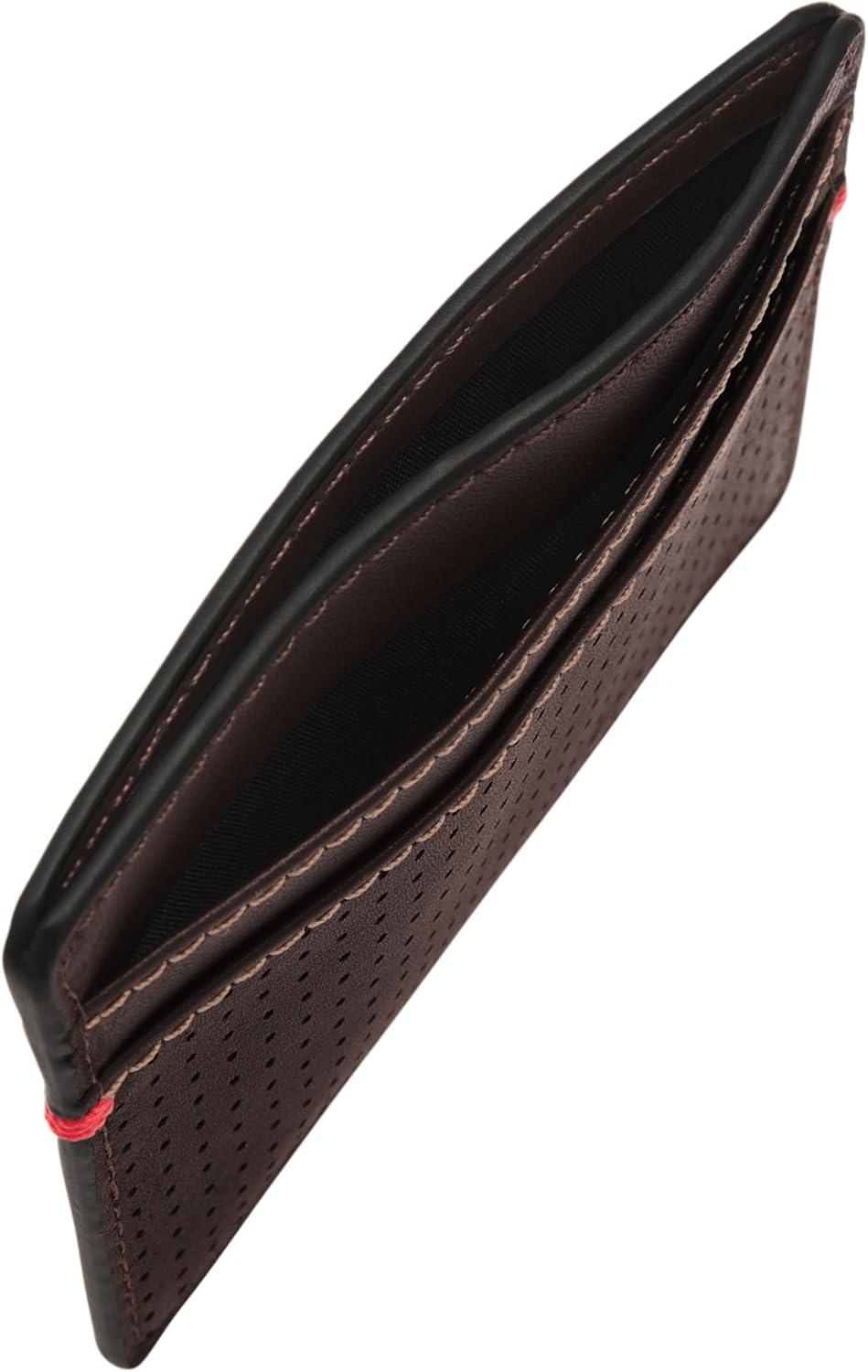 imageFossil Mens Leather Slim Minimalist Card Case Front Pocket WalletSport Tourer Mink Brown