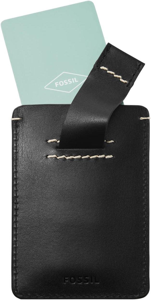 imageFossil Mens Leather Slim Minimalist Card Case Front Pocket WalletWestover Black