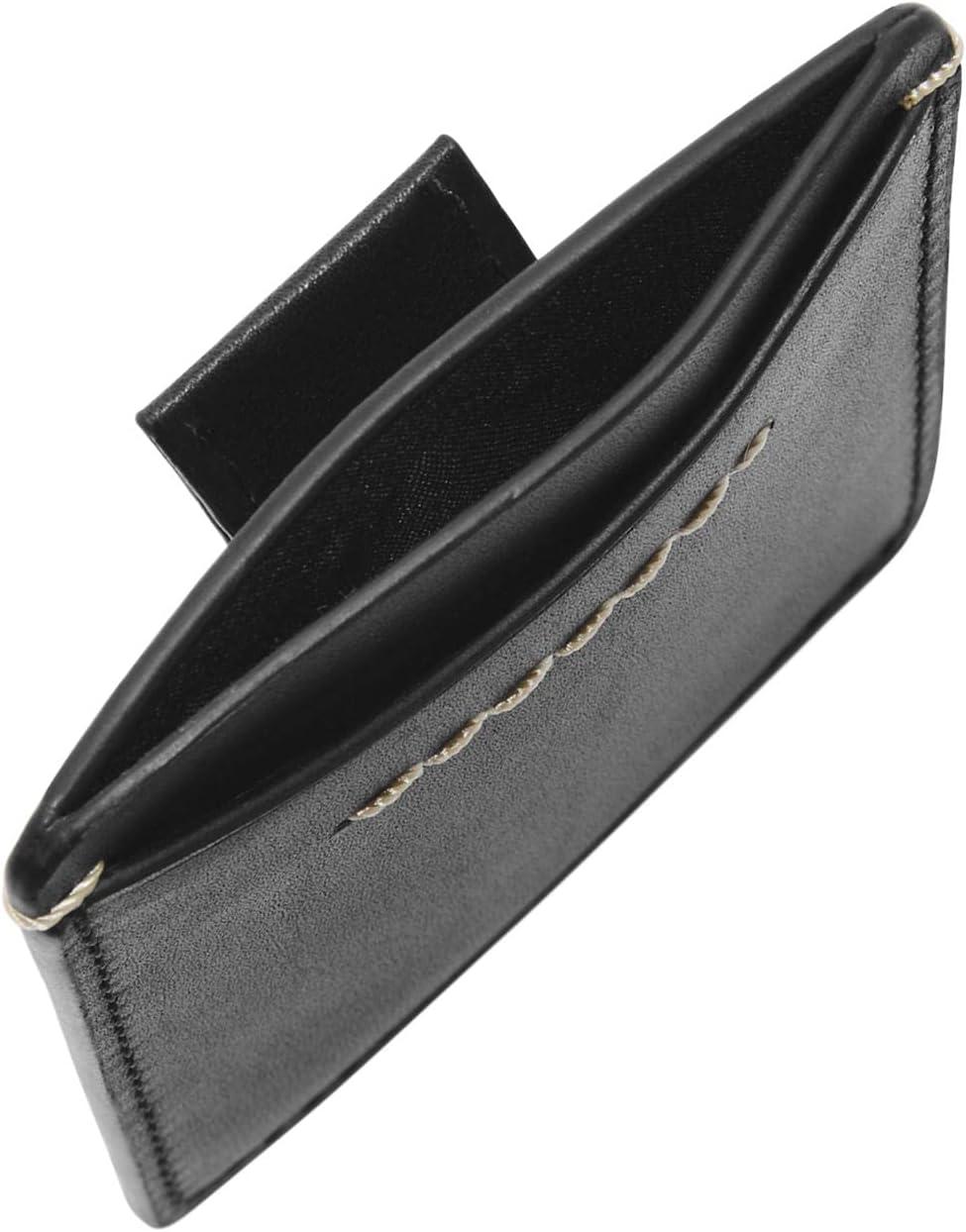 imageFossil Mens Leather Slim Minimalist Card Case Front Pocket WalletWestover Black