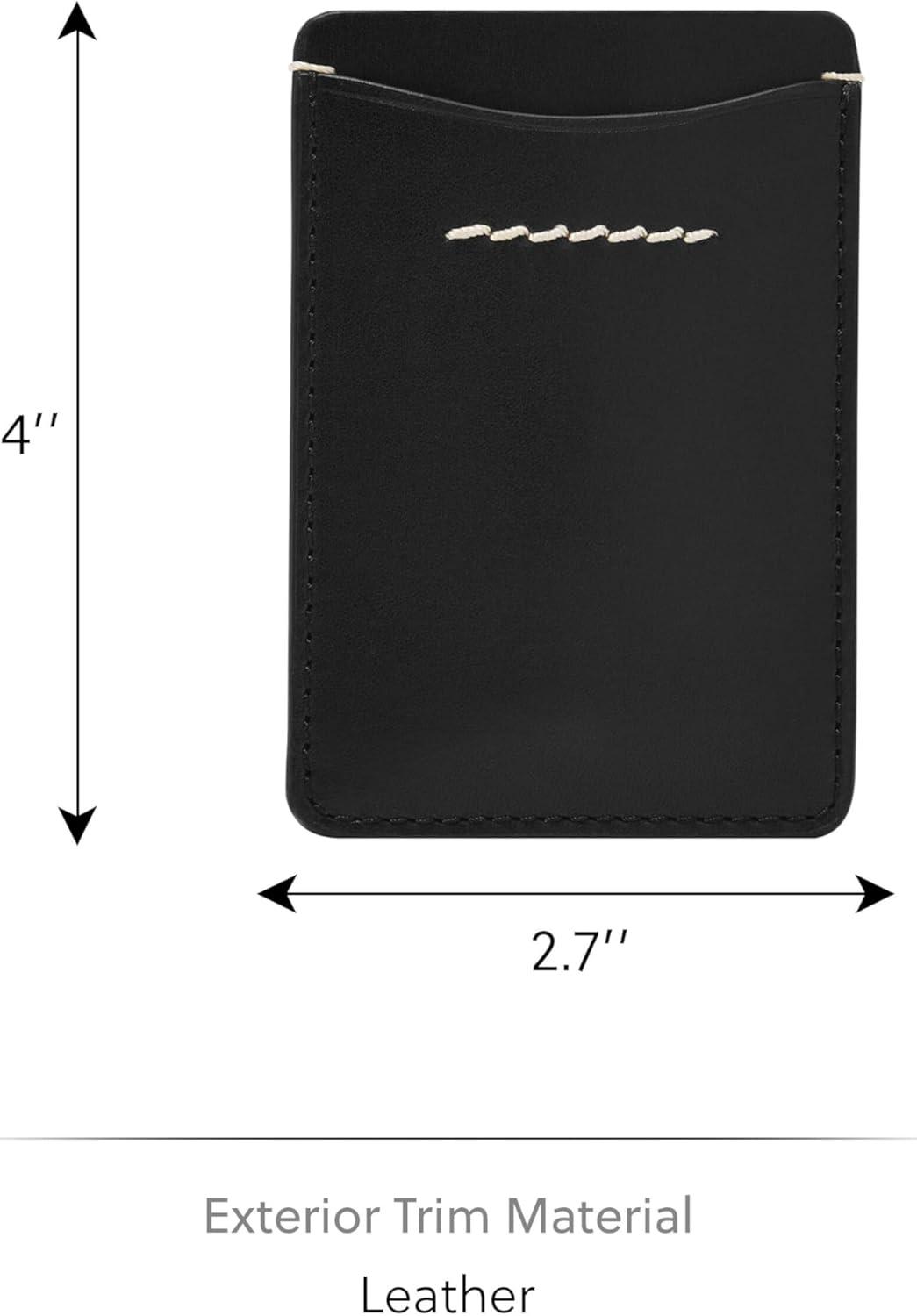 imageFossil Mens Leather Slim Minimalist Card Case Front Pocket WalletWestover Black