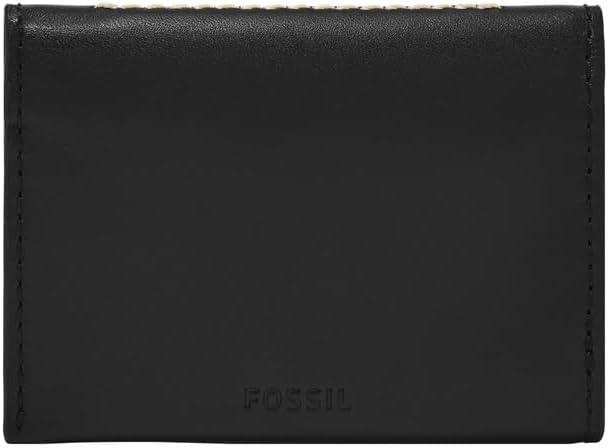 imageFossil Mens Leather Slim Minimalist Card Case Front Pocket WalletWestover Black Bifold