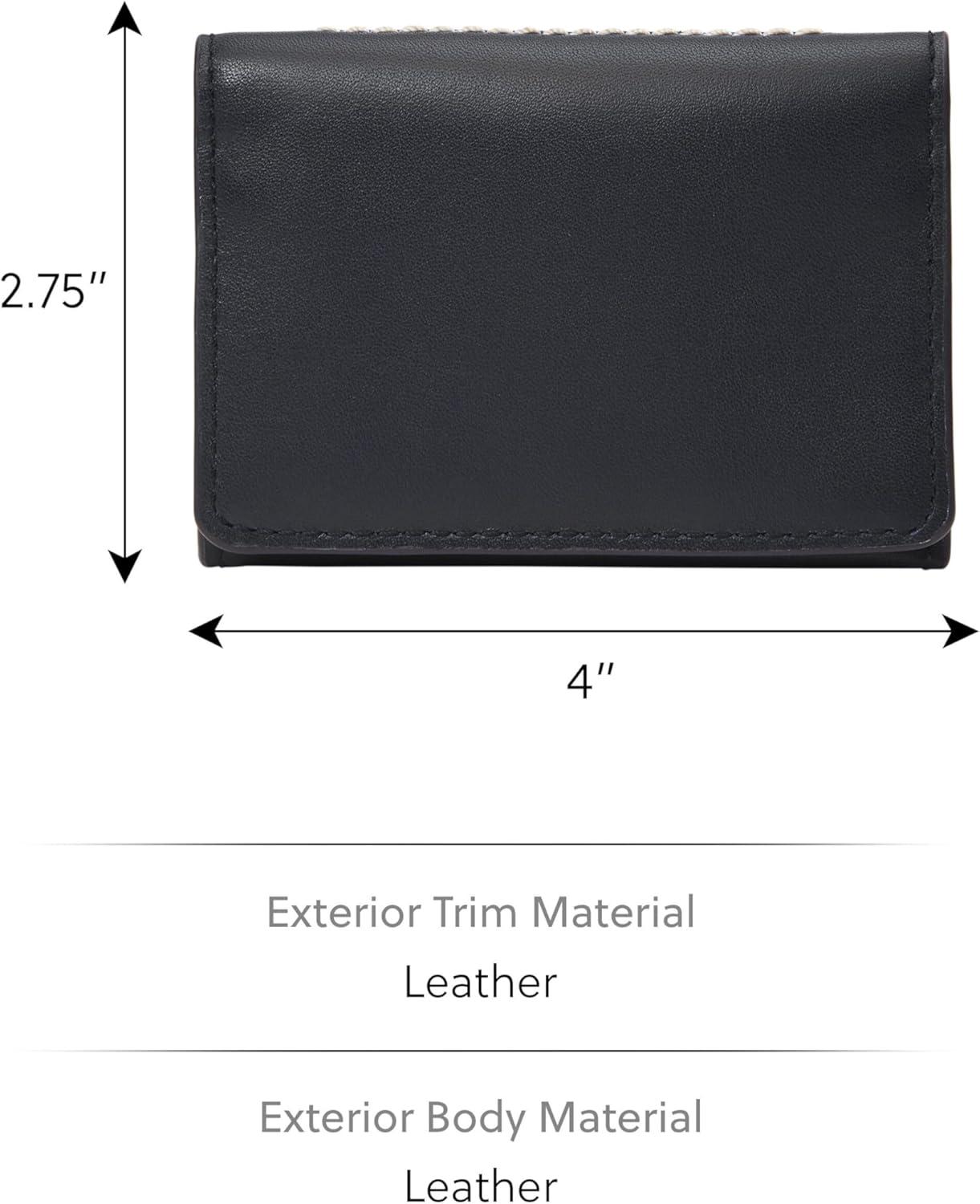 imageFossil Mens Leather Slim Minimalist Card Case Front Pocket WalletWestover Blue