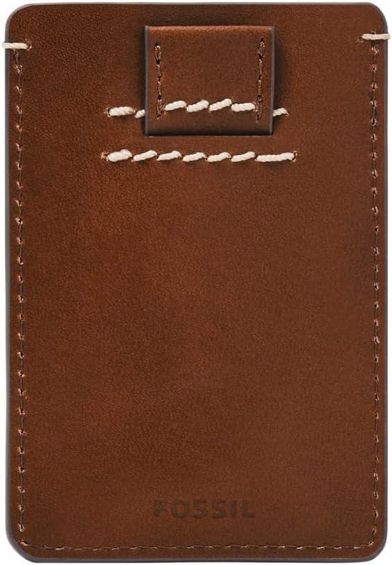 imageFossil Mens Leather Slim Minimalist Card Case Front Pocket WalletWestover Brown