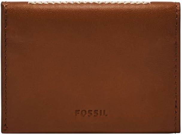 imageFossil Mens Leather Slim Minimalist Card Case Front Pocket WalletWestover Brown Bifold