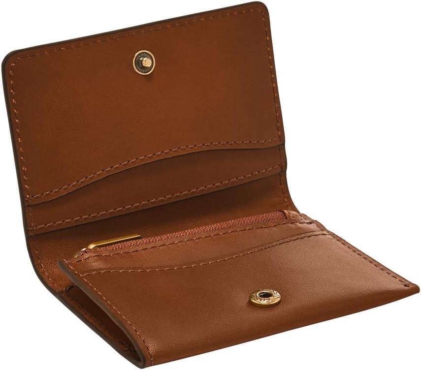 imageFossil Mens Leather Slim Minimalist Card Case Front Pocket WalletWestover Brown Bifold