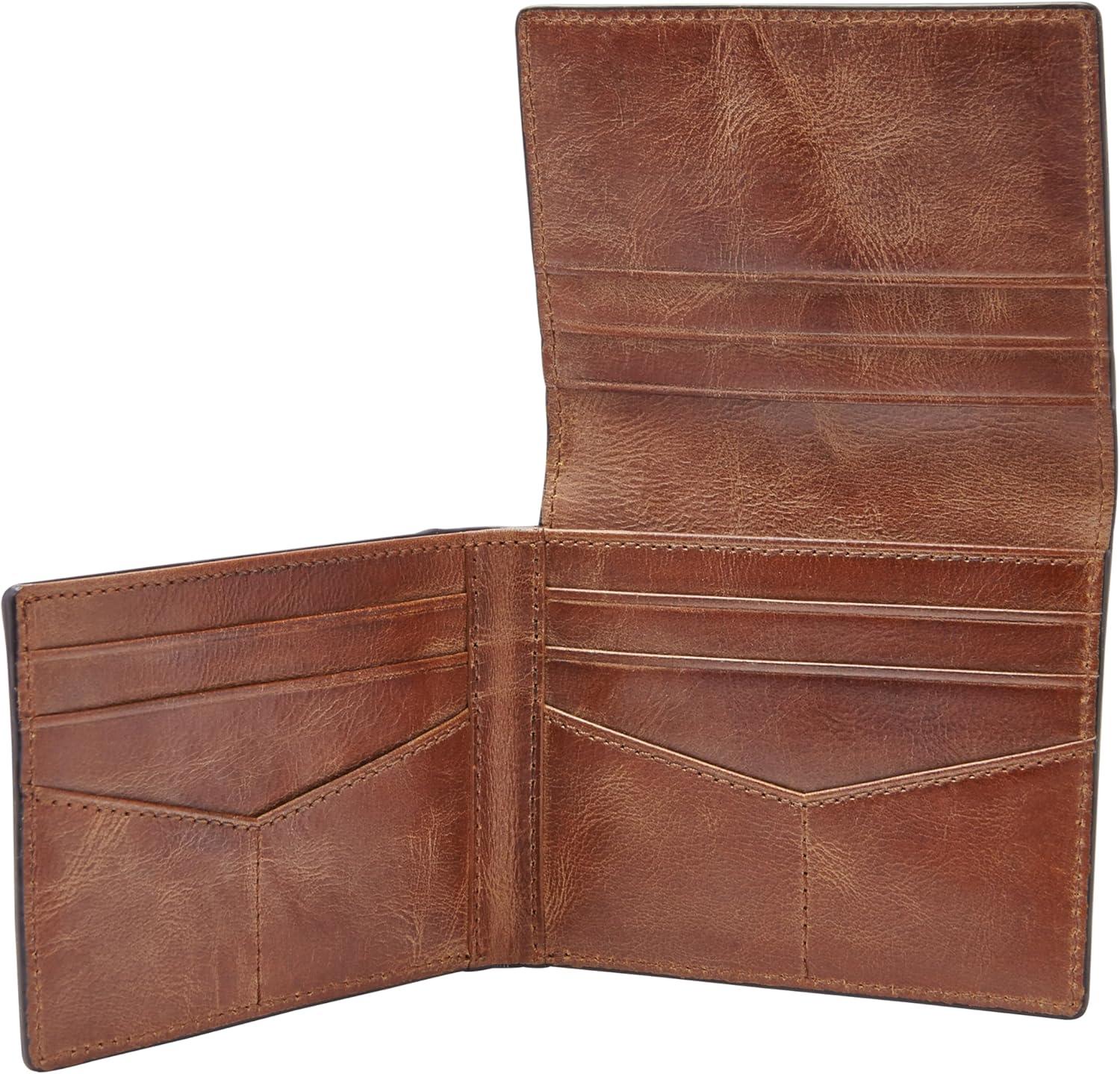 imageFossil Mens Leather Trifold Wallet for MenDerrick Brown