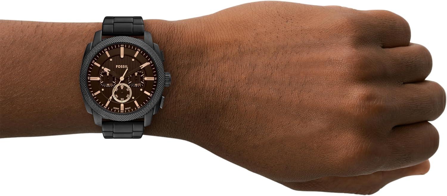 imageFossil Mens Machine Chronograph Stainless Steel WatchBlack Bracelet