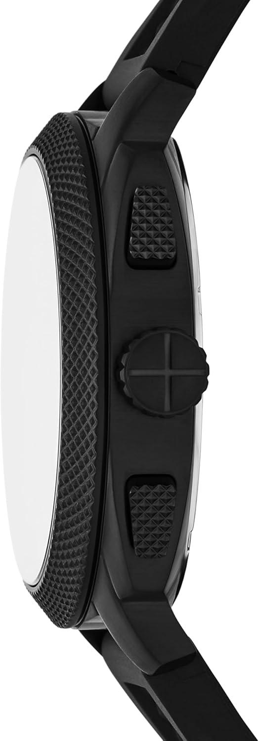 imageFossil Mens Machine Chronograph Stainless Steel WatchBlack Silicone