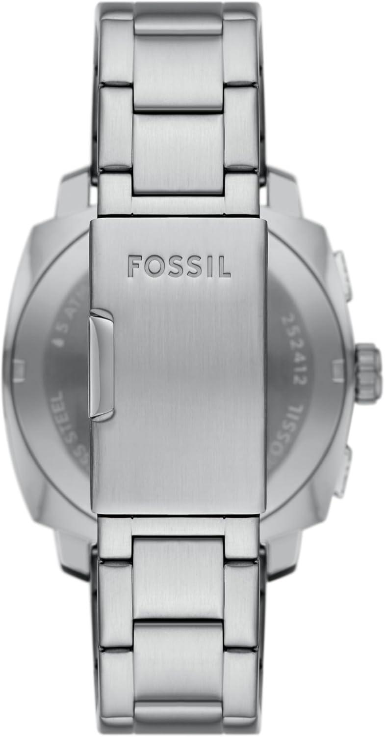 imageFossil Mens Machine Chronograph Stainless Steel WatchSilverBlue