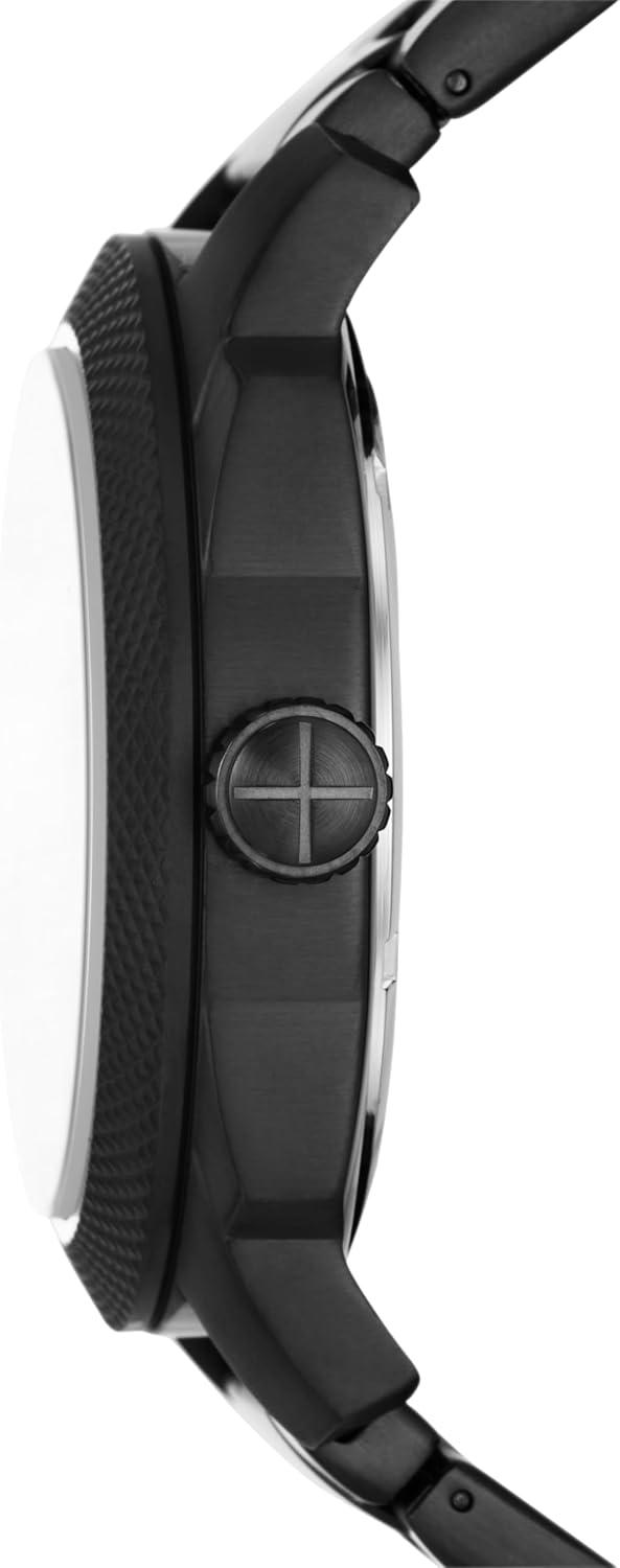 imageFossil Mens Machine Quartz Stainless Steel ThreeHand Watch49mm Black