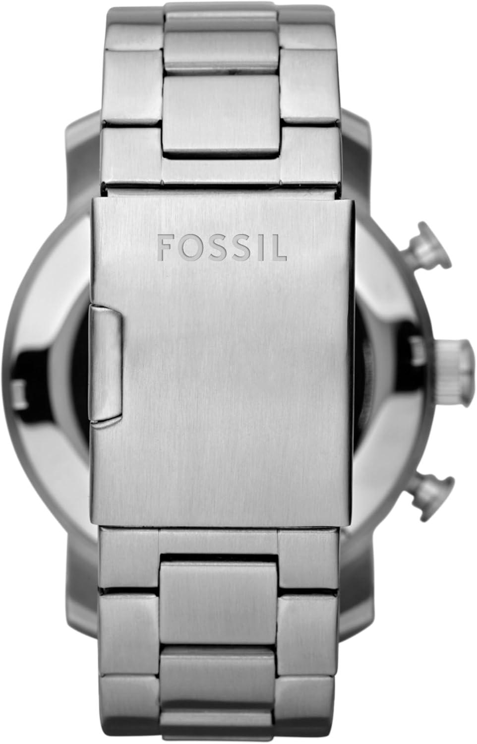 imageFossil Mens Nate Quartz Stainless Steel Chronograph WatchSilver