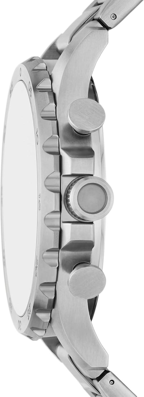 imageFossil Mens Nate Quartz Stainless Steel Chronograph WatchSilverBlack