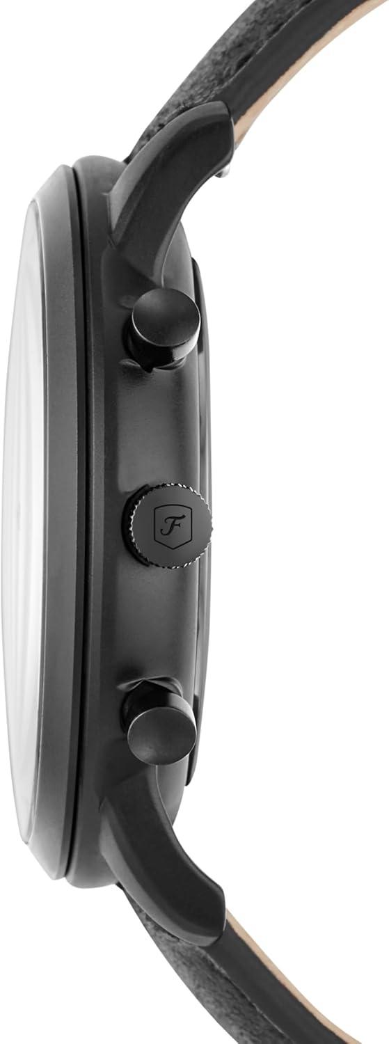 imageFossil Mens Neutra Quartz Stainless Steel and Leather Chronograph WatchBlack Leather