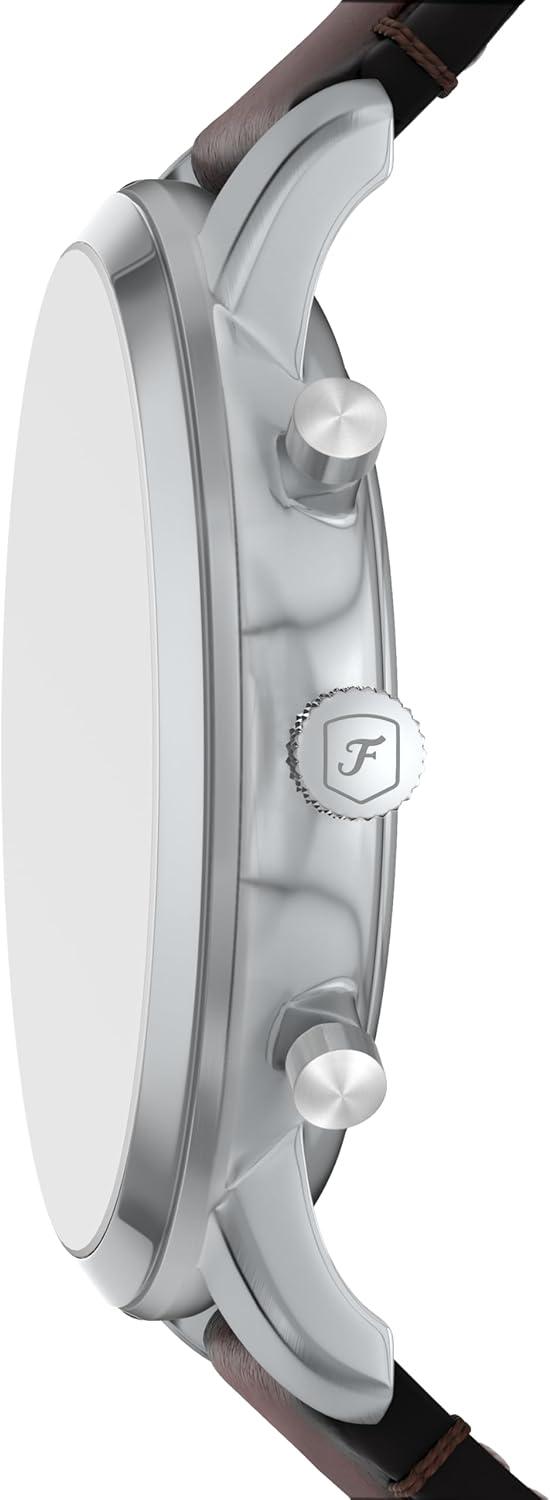 imageFossil Mens Neutra Quartz Stainless Steel and Leather Chronograph WatchBrownSilverGunmetal