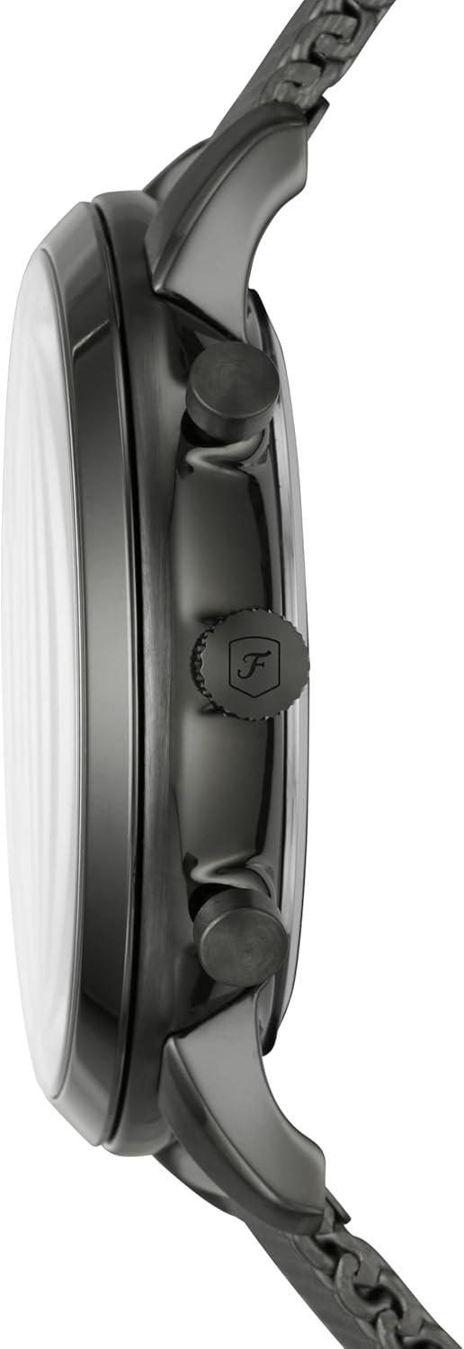 imageFossil Mens Neutra Quartz Stainless Steel and Leather Chronograph WatchSmoke