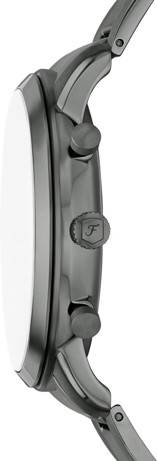 imageFossil Mens Neutra Quartz Stainless Steel and Leather Chronograph WatchSmoke GrayBlue