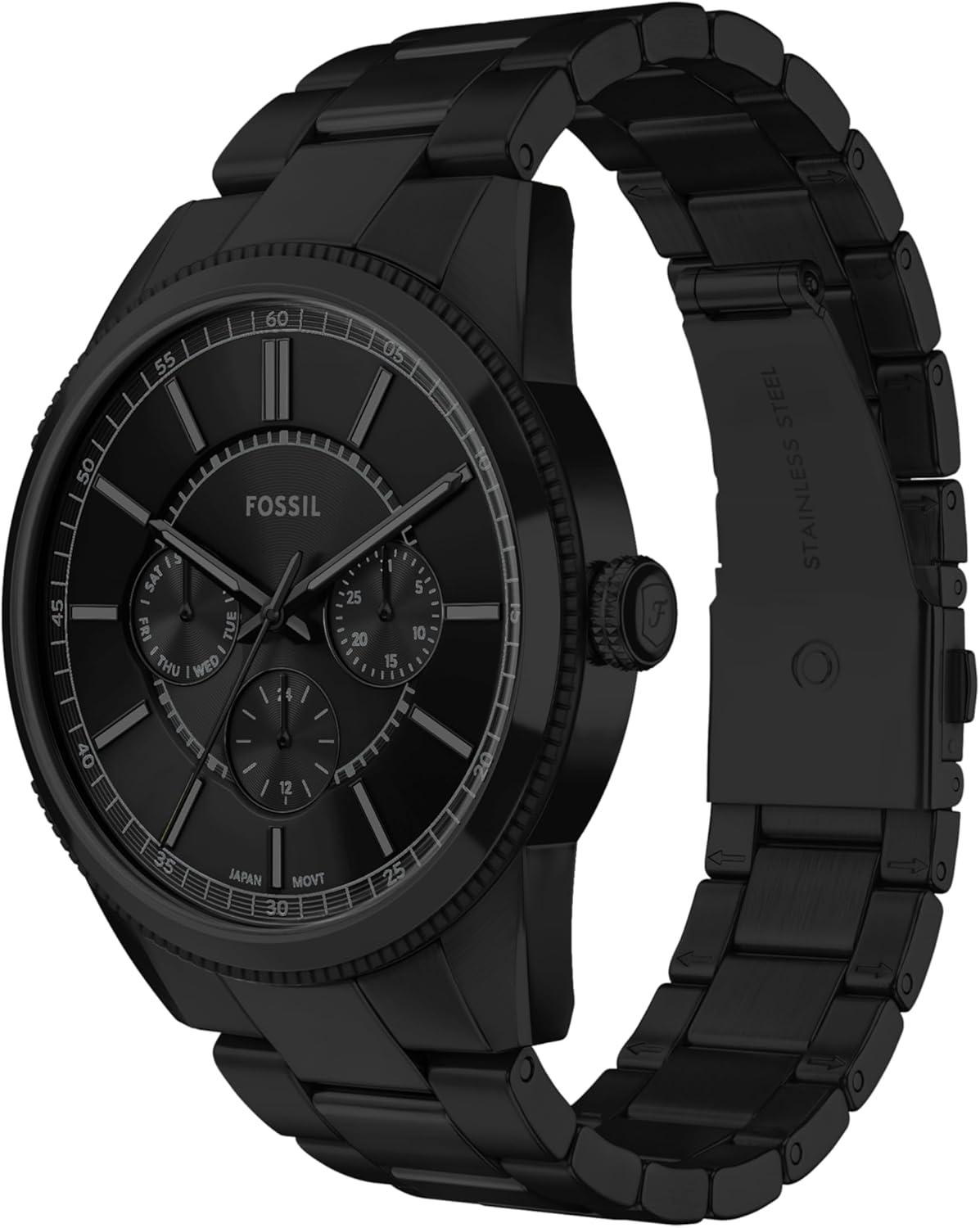 imageFossil Mens Pearson Multifunction Stainless Steel WatchBlack