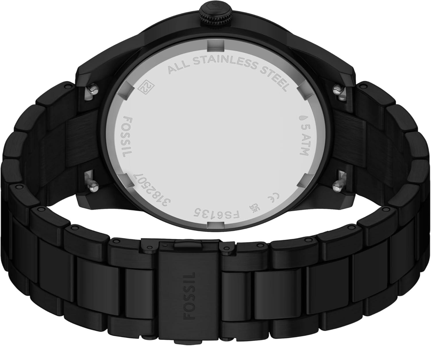 imageFossil Mens Pearson Multifunction Stainless Steel WatchBlack