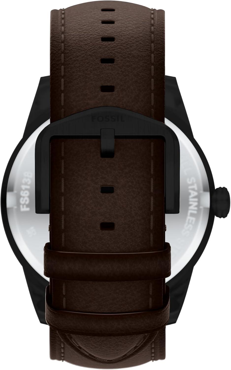 imageFossil Mens Pearson Multifunction Stainless Steel WatchBrownBlack