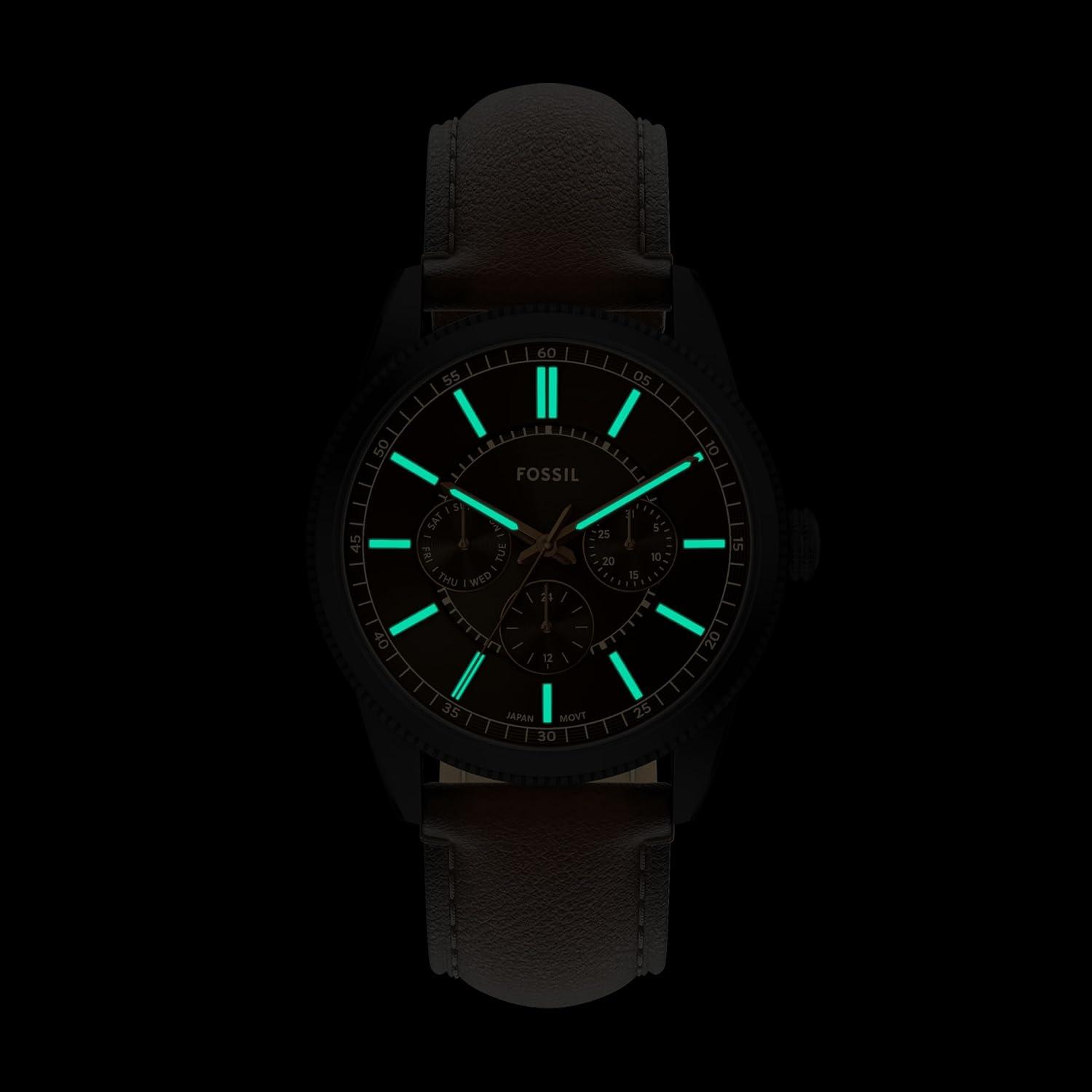 imageFossil Mens Pearson Multifunction Stainless Steel WatchBrownBlack