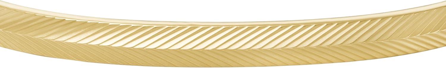 imageFossil Mens Plated Stainless Steel Engravable Personalized Gift ID Chain or Cuff Bracelet for MenGold Harlow Linear Texture Cuff