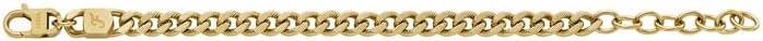 imageFossil Mens Plated Stainless Steel Engravable Personalized Gift ID Chain or Cuff Bracelet for MenGold Large Curb Chain