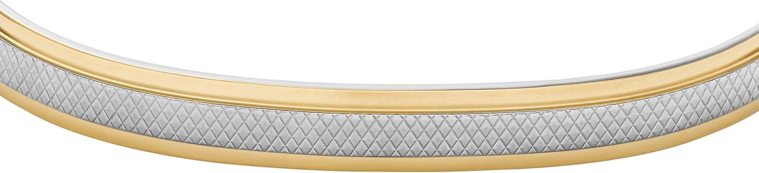 imageFossil Mens Plated Stainless Steel Engravable Personalized Gift ID Chain or Cuff Bracelet for MenGoldSilver Cuff