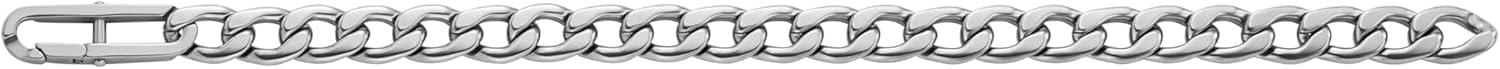imageFossil Mens Plated Stainless Steel Engravable Personalized Gift ID Chain or Cuff Bracelet for MenHeritage Silver Chain
