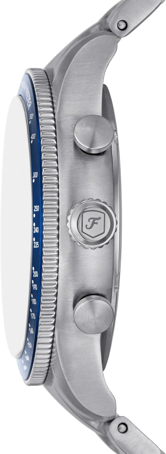 imageFossil Mens Sport Tourer Quartz Stainless Steel Chronograph WatchSilverBlue