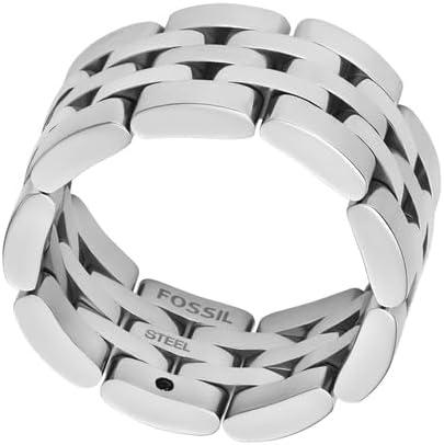 imageFossil Mens Stainless Steel RingArden Silver