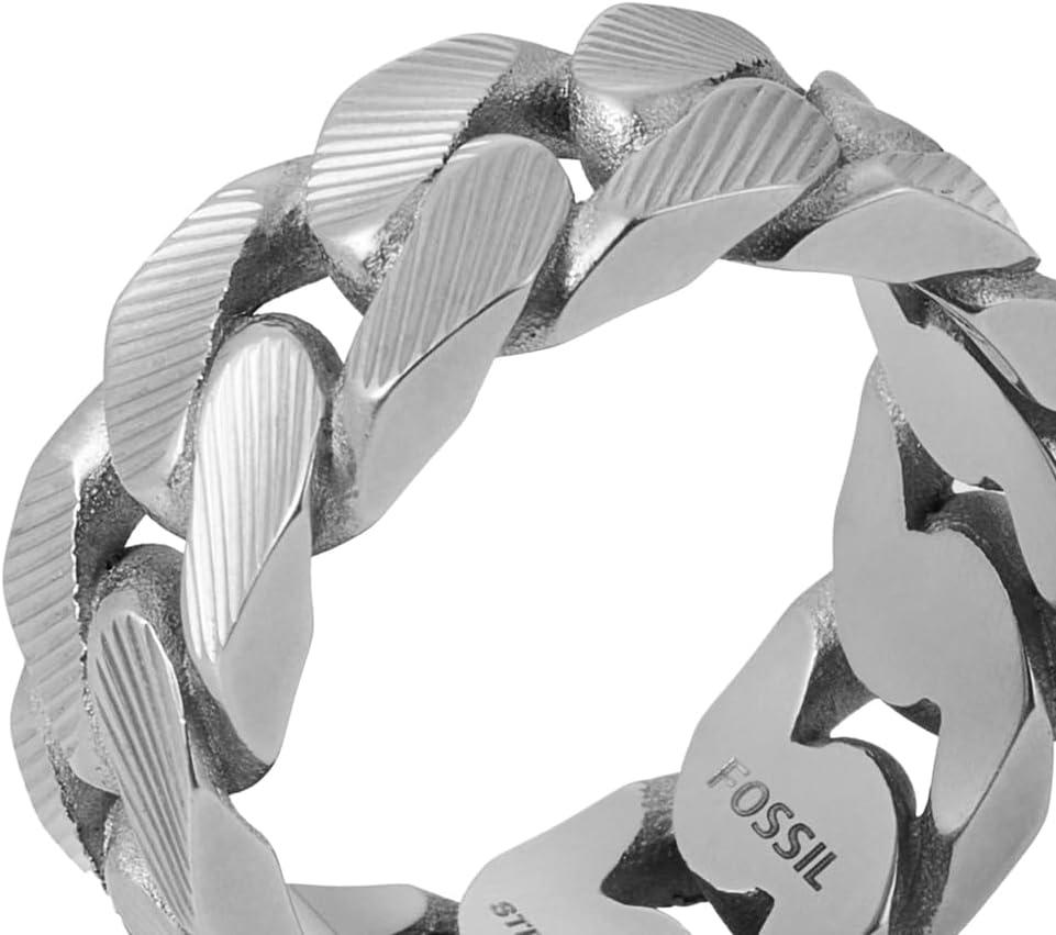 imageFossil Mens Stainless Steel RingHarlow Silver