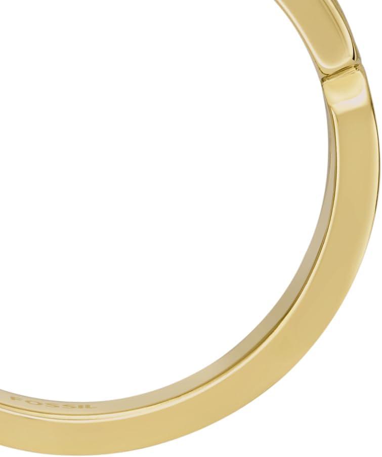 imageFossil Mens Stainless Steel RingHeritage Link Gold