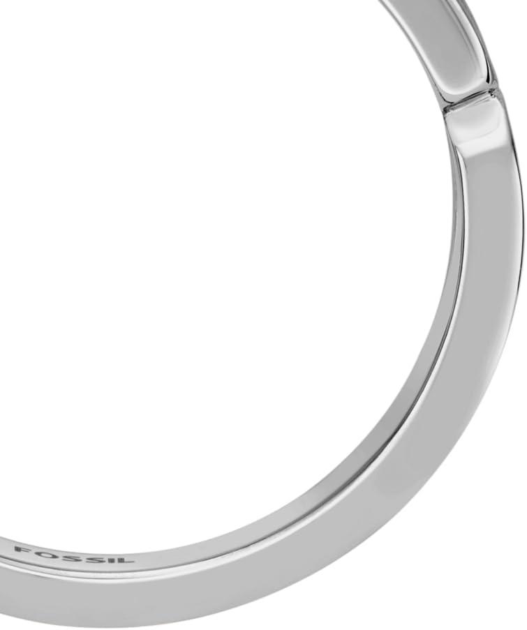 imageFossil Mens Stainless Steel RingHeritage Link Silver