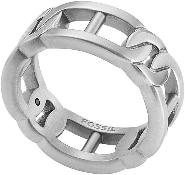 imageFossil Mens Stainless Steel RingHeritage Silver