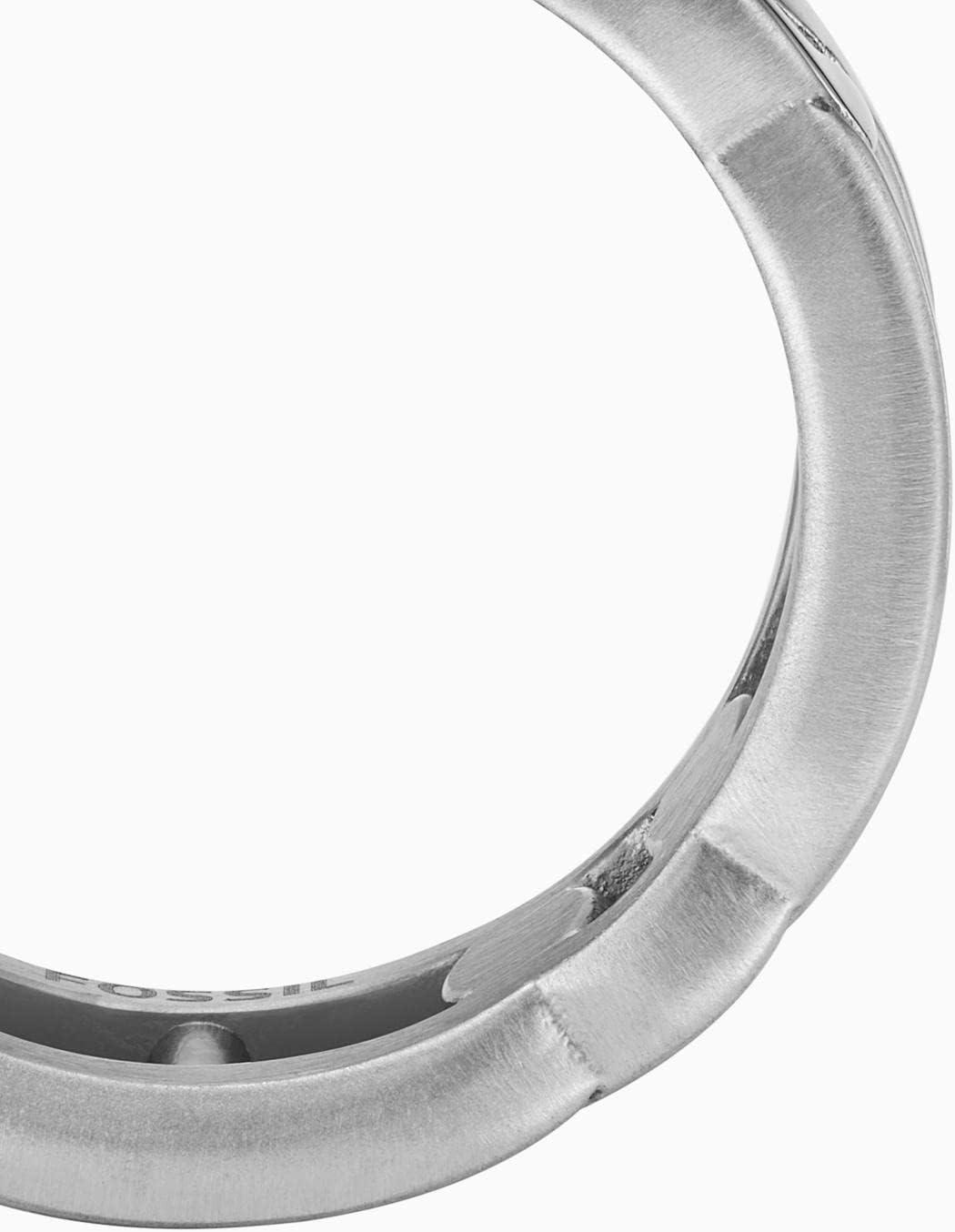 imageFossil Mens Stainless Steel RingHeritage Silver