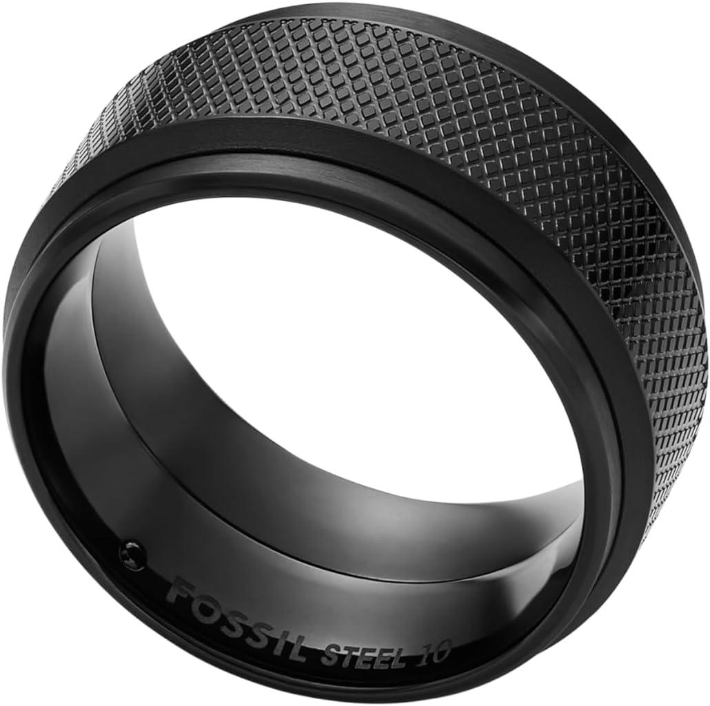 imageFossil Mens Stainless Steel RingKnox Black
