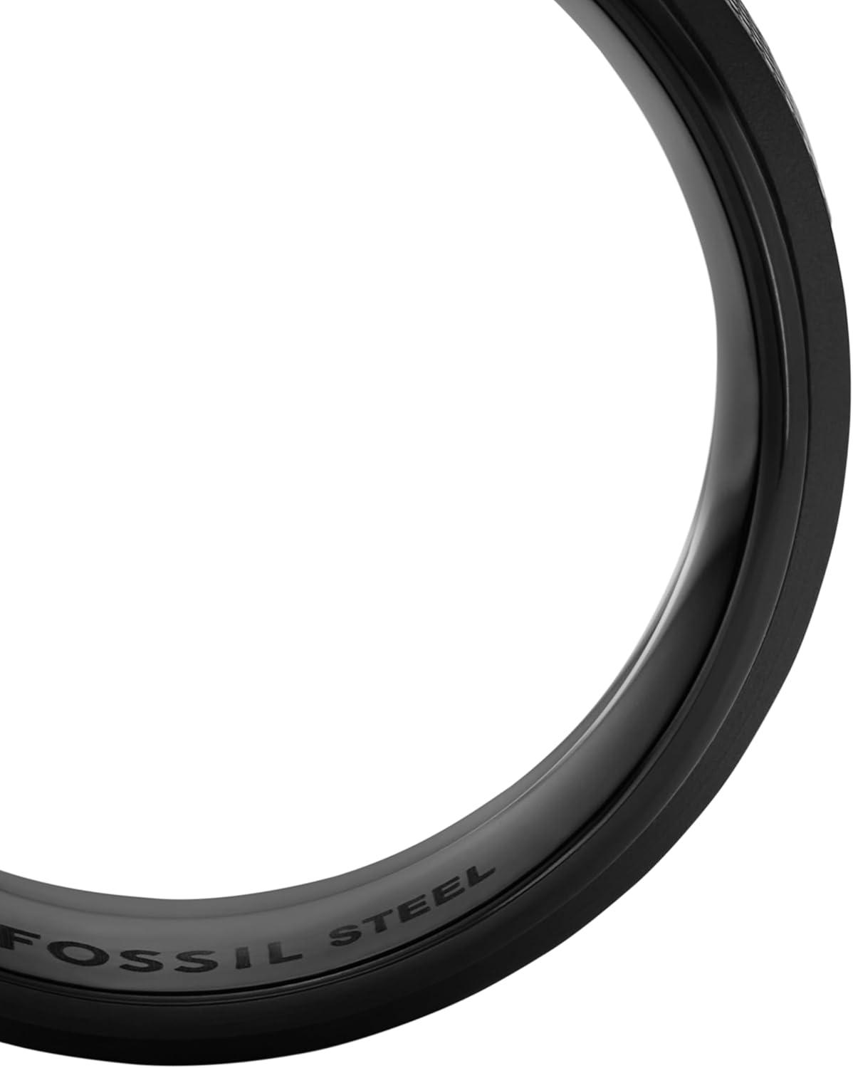 imageFossil Mens Stainless Steel RingKnox Black