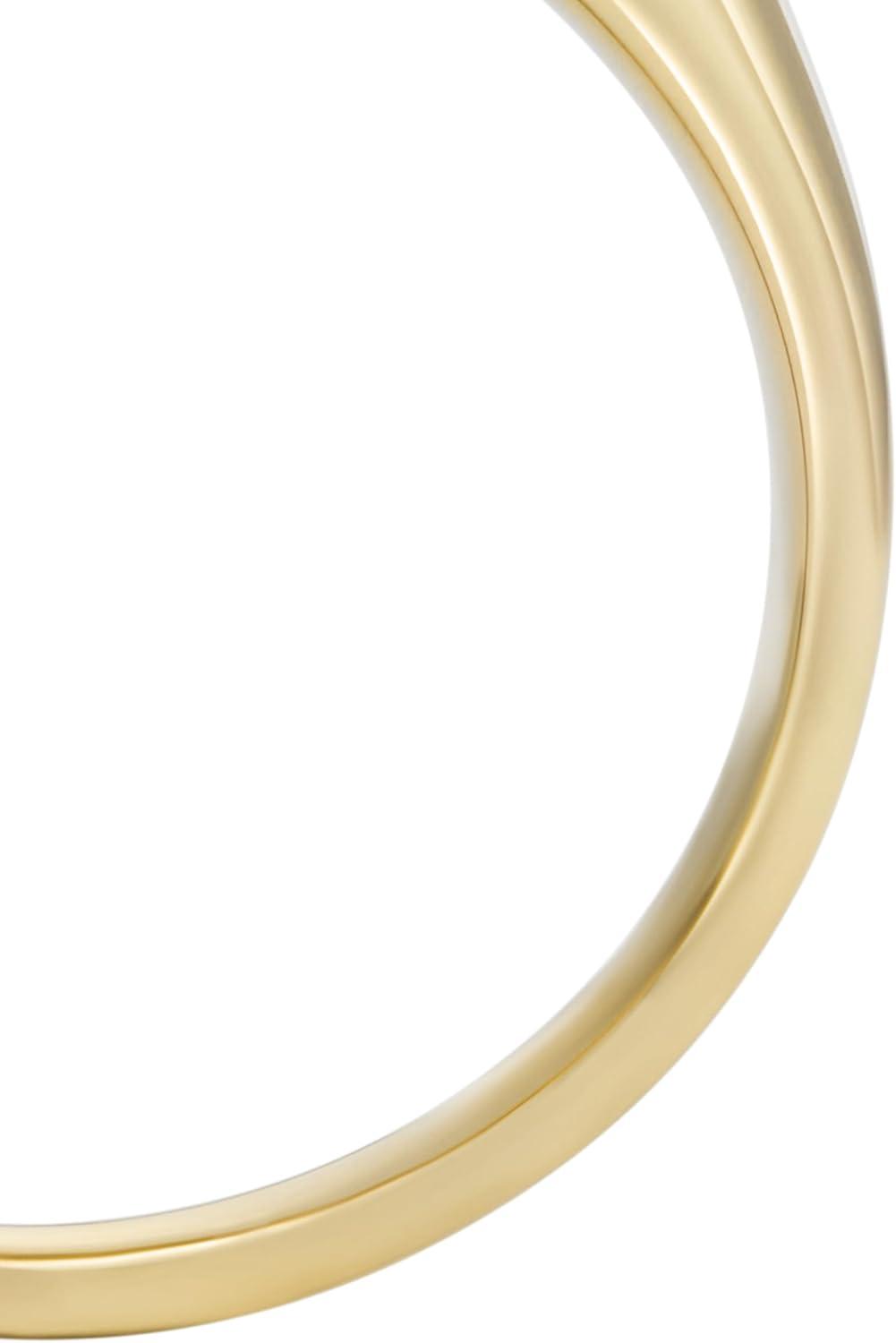 imageFossil Mens Stainless Steel RingSignet Gold