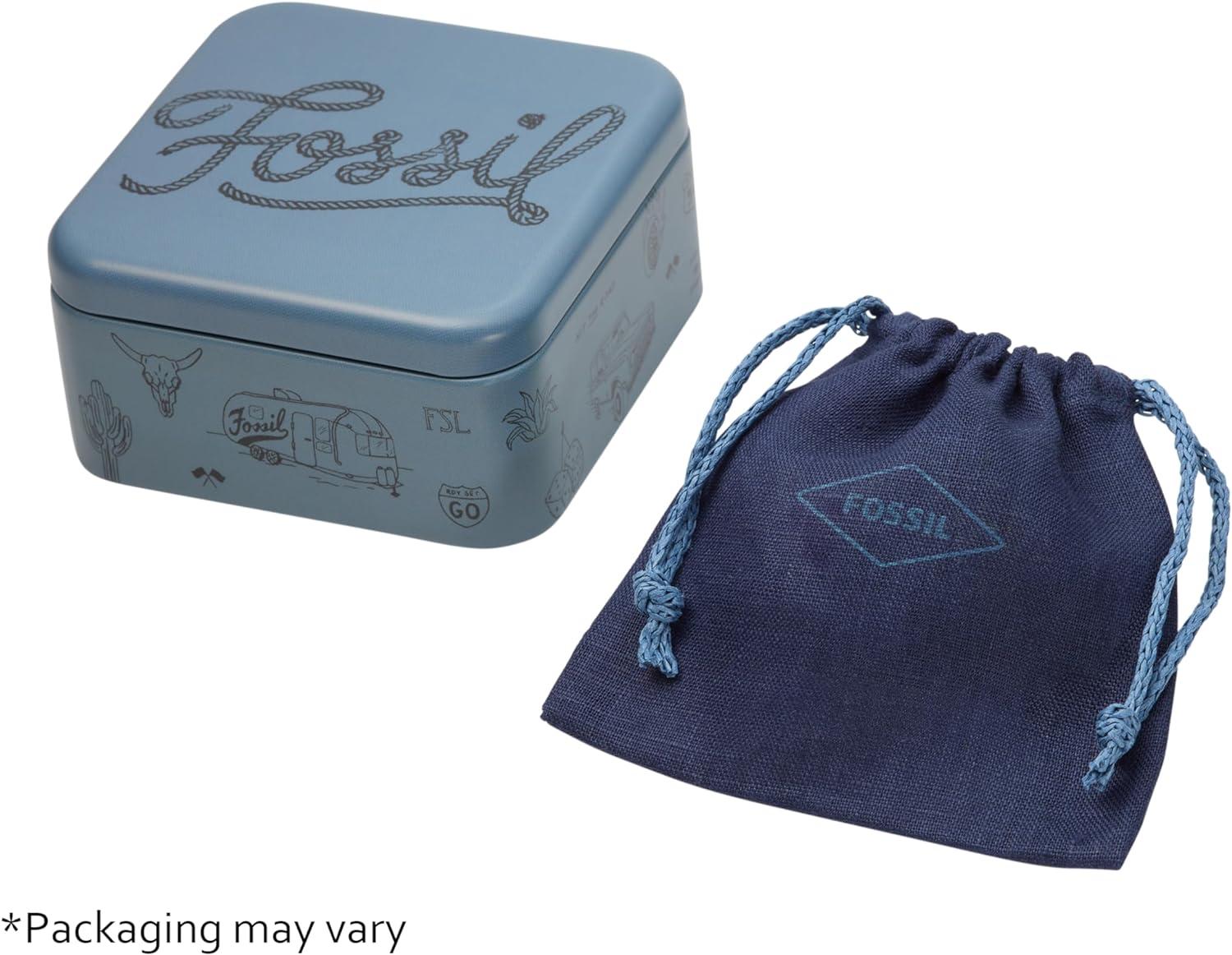 imageFossil Mens Stainless Steel or Leather Necklace for MenGold Box Chain