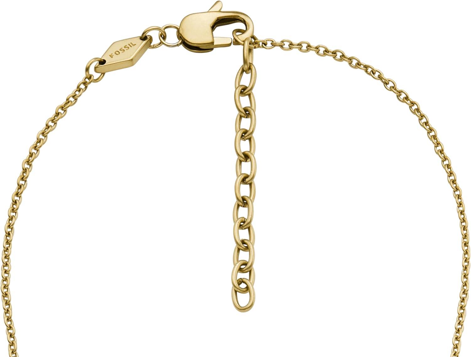 imageFossil Mens Stainless Steel or Leather Necklace for MenGold Harlow Linear Texture Bar