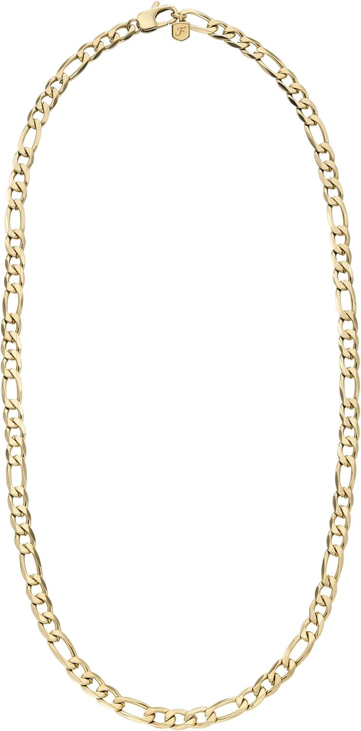 imageFossil Mens Stainless Steel or Leather Necklace for MenGold Link Chain