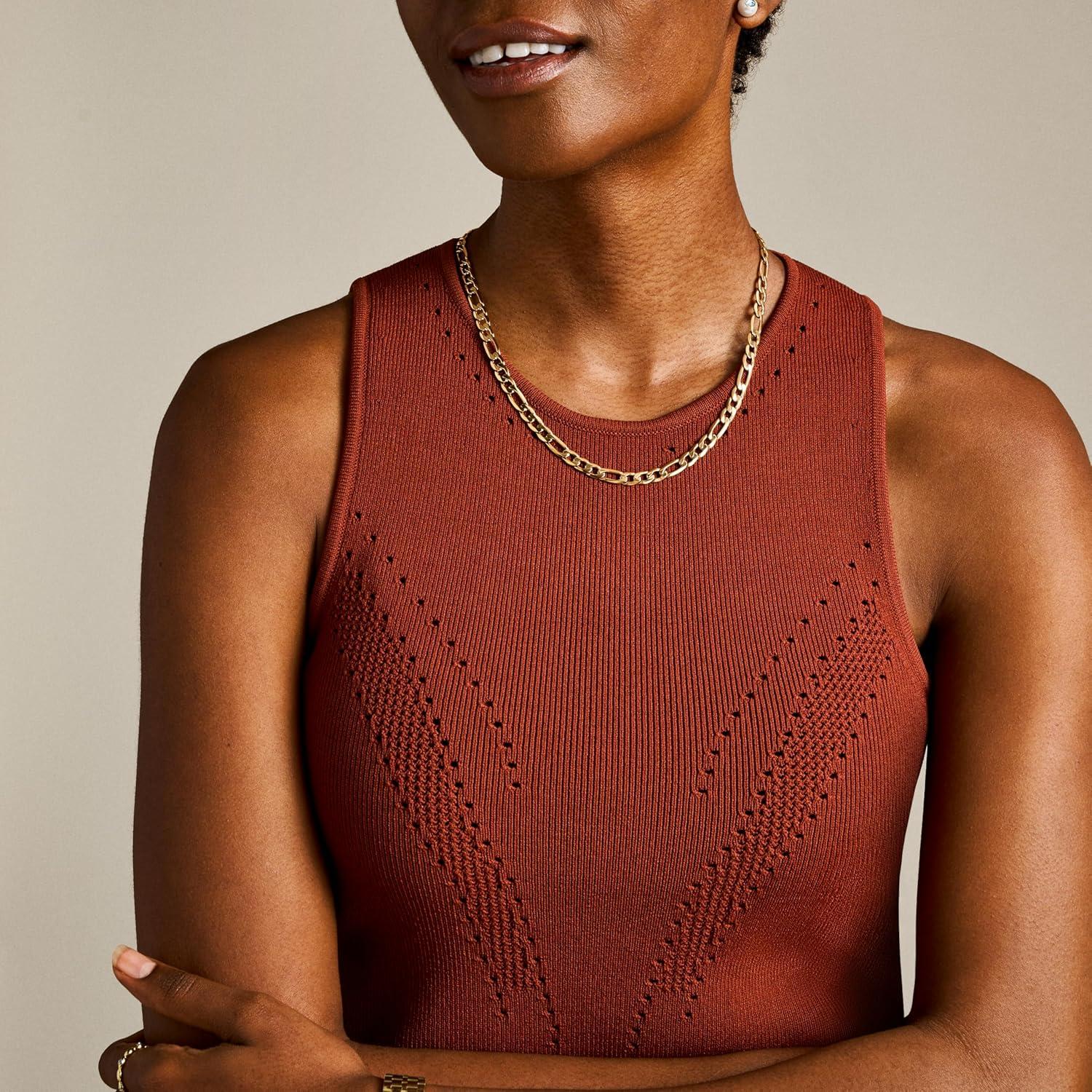 imageFossil Mens Stainless Steel or Leather Necklace for MenGold Link Chain