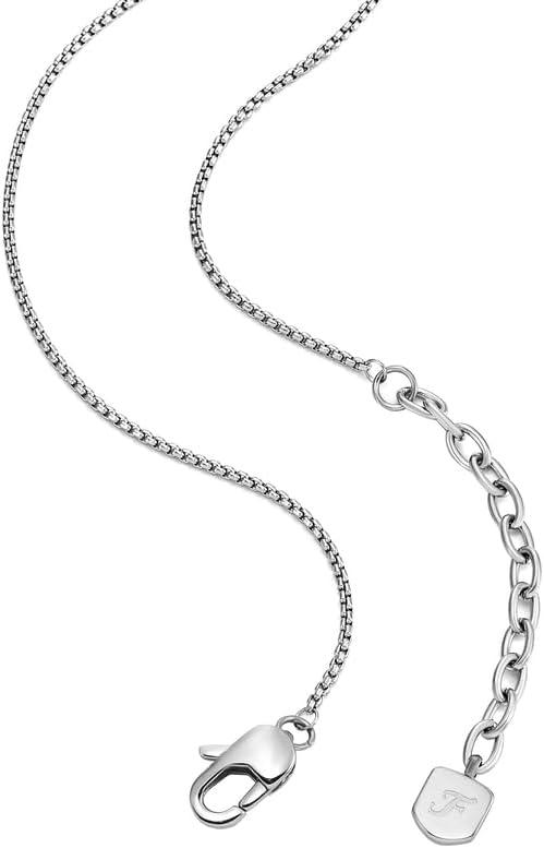 imageFossil Mens Stainless Steel or Leather Necklace for MenSilver Knox Knurled Dog Tag