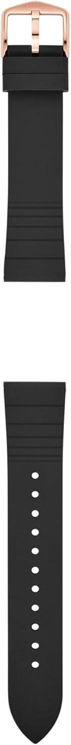 imageFossil Stainless Steel Interchangeable Watch Band StrapBlack SiliconeRose Gold